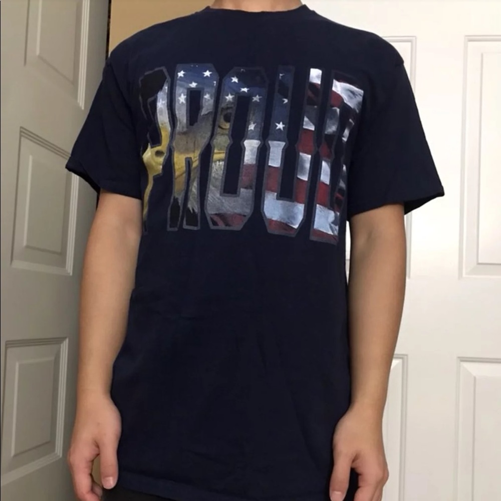 Jerzees Men’s Navy Blue Graphic Shirt